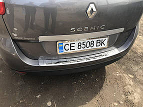 Renault Grand Scenic Накладка на задній бампер Carmos AUC Накладки на задній бампер Рено Гранд Зціджувач