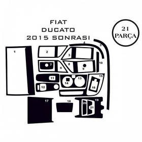 Fiat Ducato 2014+ накладки на панель колір карбон AUC Накладки на панель Фіат Дукато