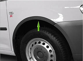 Volkswagen Caddy 2003-2010 Металеві накладки на арки чорний мат коротка база, 1 зсувні двері TSR