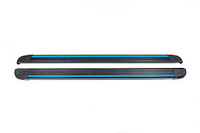 Hyundai IX-35 2010-2015 гг. Бічні пороги Maya Blue (2 шт., алюміній) AUC Бічні пороги Хюндай Ай Ікс 35