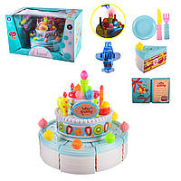 Игрушечный Набор продуктов "Торт" LKE6A5 (16шт/2) свет-звук,свечи,декор,в кор.– 35.5*20*21.5 см, р-р игрушки –