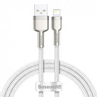 Кабель usb Baseus (CALJK-A) Cafule Series Metal Data Cable USB to Lightning 2.4A 1m White