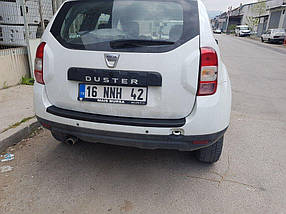 Dacia Duster 2008-2018 Накладка на задній бампер EuroCap (ABS) AUC Накладки на задній бампер Дачия Дастер