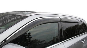 Nissan Juke (2010 ⁇ ) Вітровики з хромом молдингом (4 шт., HIC) AUC Дефлектори вікон Ніссан Жук