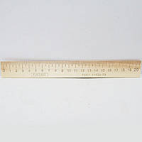 Лінійка дерев'яна 20 см (Люкс-колор) арт.ЛД20
