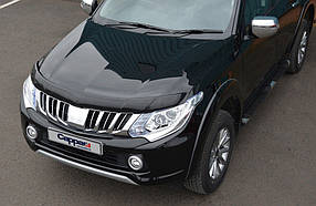 Mitsubishi L200 2015-2019 Дефлектор капота EuroCap AUC Дефлектор на капот Мітсубісі Л 200