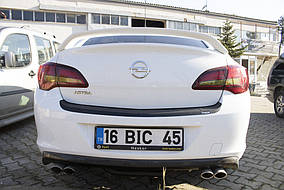 Opel Astra J Накладка на задний бампер EuroCap (Sedan, ABS) AUC Накладки на задний бампер Опель Астра Дж