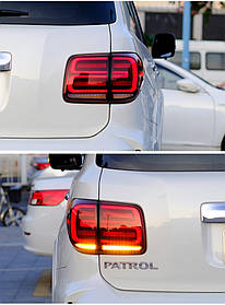 Nissan Patrol Y62 Задні LED ліхтарі RED-Sequential (2 шт.) AUC Задні ліхтарі Нісан Патрол Y62