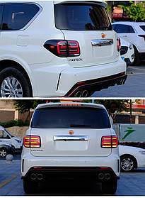 Nissan Patrol Y62 Задні LED ліхтарі Black-Sequential (2 шт.) AUC Задні ліхтарі Нісан Патрол Y62