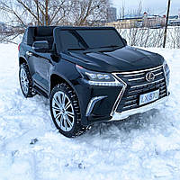 Дитячий двомісний джип LEXUS LX 570 4WD (чорний колір) з пультом дистанційного керування 2.4G