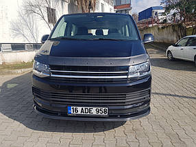 Volkswagen T6 Дефлектор капота під карбон (EuroCap) AUC Дефлектор на капот Фольксваген T6 Транспортер