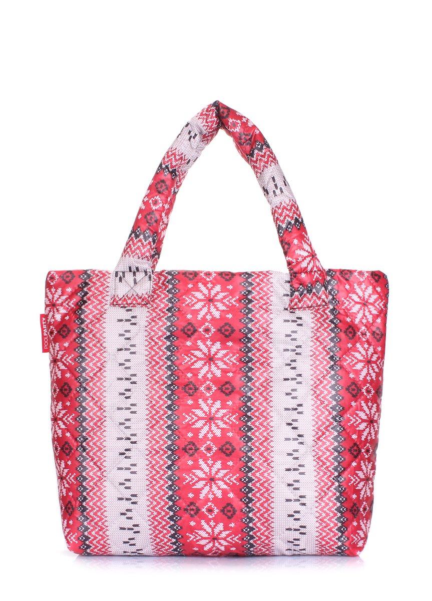 Дута сумка з модним узором Poolparty арт. pp11-red-vertical