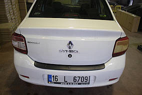 Dacia Logan III Накладка на задній бампер EuroCap (ABS) AUC Накладки на задній бампер Дачія Логан