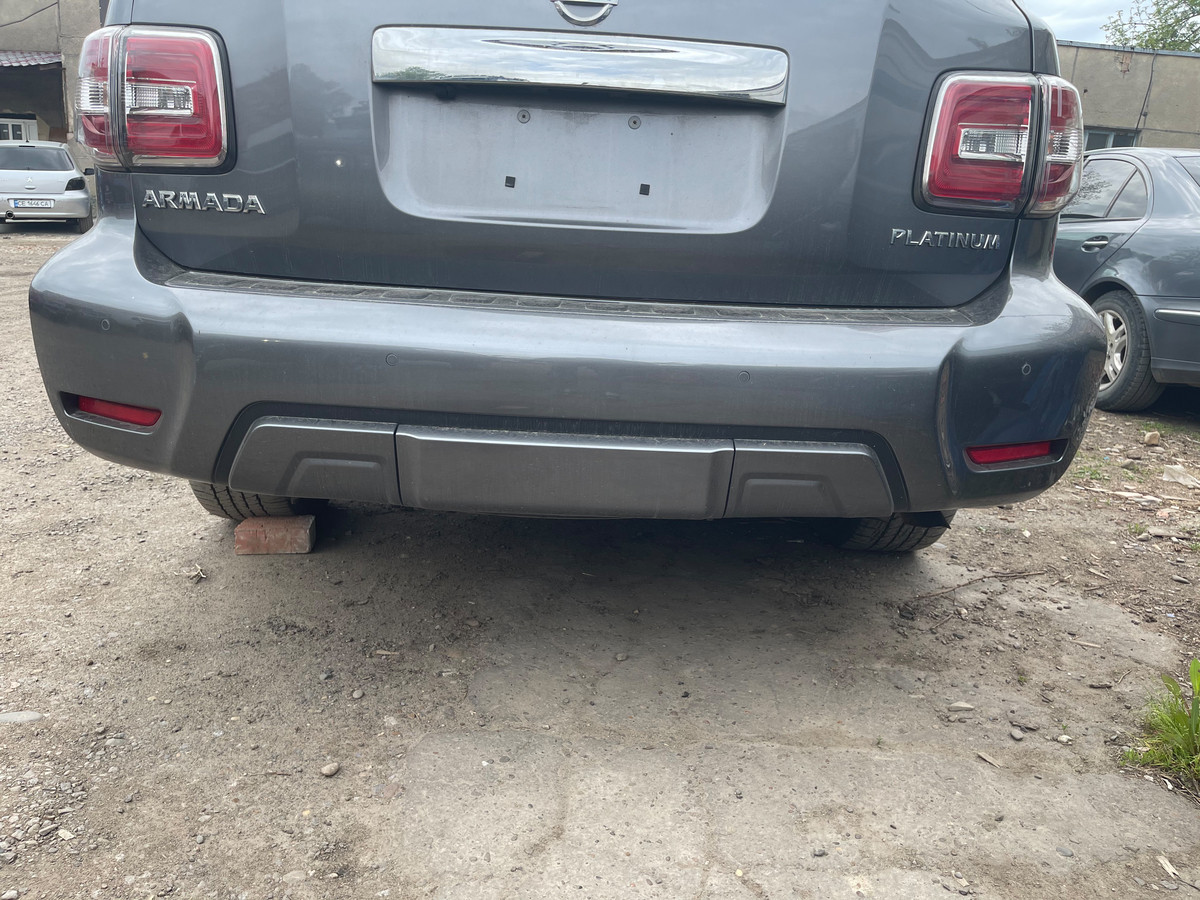 Nissan Patrol Y62 Задній бампер у зборі (оригінал 2019) TMR Тюнінг заднього бампера Нісан Патрол Y62