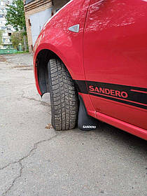 Dacia Sandero 2013-2017 Передні бризковики (2 шт., Б-якість) AUC Бризковики модельні Дачия Сандро