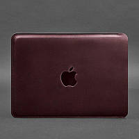 Шкіряний чохол для MacBook 14 дюйм бордовий Crazy Horse BlankNote арт. BN-GC-19-vin-kr