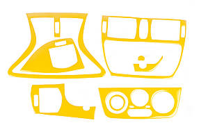 Fiat Marea Накладки на панель (жовтий колір) AUC Накладки на панель Фіат Мареа