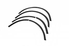 T5 Caravella 2003-2010 рр. Накладки на арки з хром смужкою (6 шт., чорні) AUC Накладки на арки Фольксваген Т5