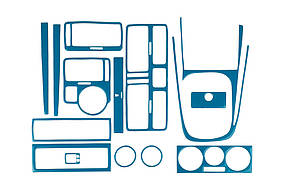 Volkswagen Bora Накладки на панель (синій колір) AUC Накладки на панель Фольксваген Бора