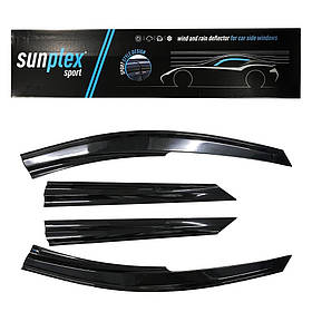 Hyundai IX-35 2010-2015 гг. Вітровики (4 шт., Sunplex Sport) AUC Дефлектори вікон Хюндай Ай Ікс 35