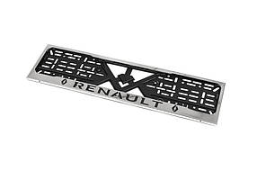 Renault Рамка під номер хром (1 шт., неіржавка сталь)