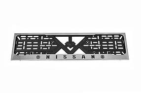 Nissan Рамка під номер хром (1 шт., неіржавка сталь)
