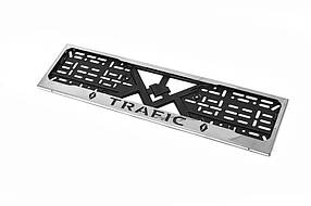 Trafic Рамка під номер хром (1 шт., неіржавка сталь) AUC Рамки номерного знака Рено Трафік
