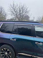 Lexus LX570 Рейлінги з перемичками Чорні (Exclusive, 2 шт.) TMR Рейлінгі Лексус ЛХ 570 450d