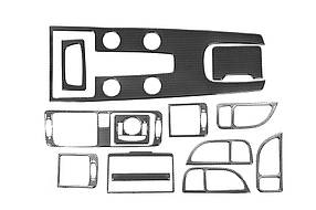 Volvo V50 Накладки на панель (2004-2012) Карбон AUC Накладки на панель вольво В50
