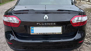 Renault Fluence 2009  ⁇  рр. Спойлер LIP (Sunplex, чорний) TMR Спойлера Рено Флюенс