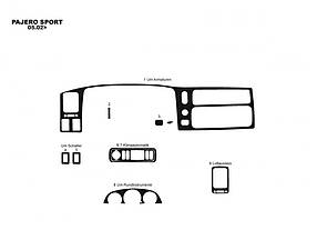 Mitsubishi Pajero Sport 2002-2007 Накладки на панель Дерево AUC Накладки на панель Мітсубісі Паджеро Спорт