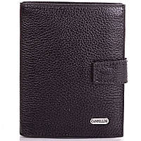 Вертикальний гаманець зі шкіри чорного кольору Canpellini арт. 506-7