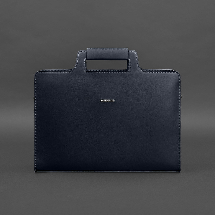 Жіноча сумка для ноутбука і документів темно-синя BlankNote арт. BN-BAG-36-navy-blue