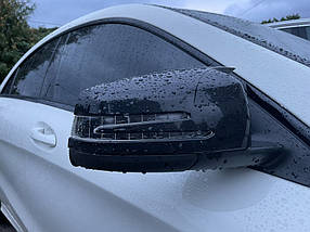 Mercedes CLA C117 2013-2019 рр. Накладки на дзеркала BMW-style (2 шт.) AUC Накладки на дзеркала Мерседес Бенц ЦЛА