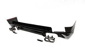 Toyota Prado Задня накладка Modellista з місцем під насадки (2017-, чорна) TMR Тюнінг заднього бампера Тойота