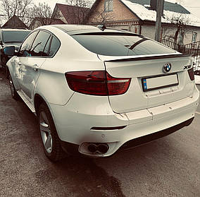 BMW X6 E-71 2008-2014 рр. Спойлер LIP (1234 Upgrade, чорний) AUC Спойлера БМВ Х6 E71