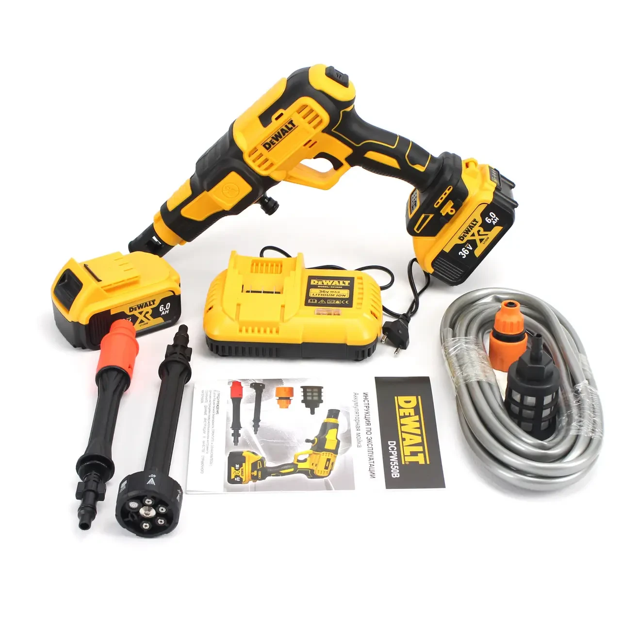 Акумуляторна ручна мийка DeWalt DCPW550B (36V, 6A, 26bar), акумуляторна мийка Девольт