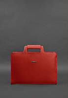 Жіноча шкіряна сумка для ноутбука і документів червона BlankNote арт. BN-BAG-36-red