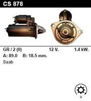 Стартер на SAAB 9000 CS 16 V, 9000i 2.3, 900i 2.0, 2.1 16 V, Marine 2H, 2HG, 0001108092