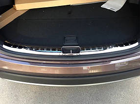 Hyundai Santa Fe 3 2012-2018 гг. Накладка на задній поріг AUC Накладки на пороги Хюндай Санта Фе 3