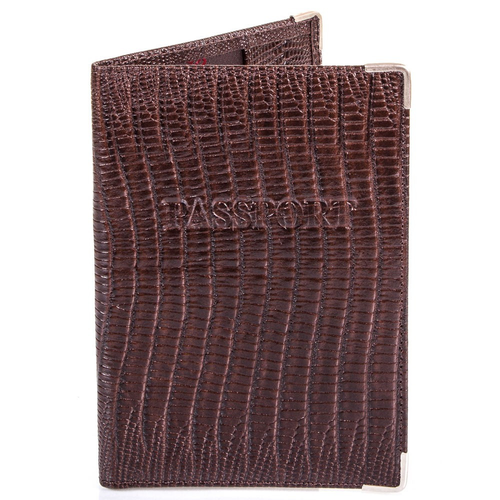 Обкладинка на паспорт коричневий лазер Desisan арт. 000-142