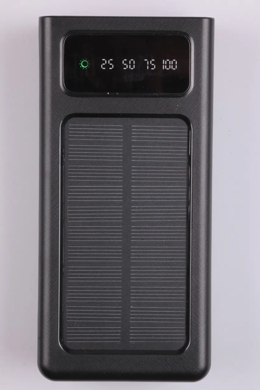 Повербанк ZHY-308 200000 mAh 4в1 універсальна мобільна батарея з сонячною панеллю та вбудованими кабелями