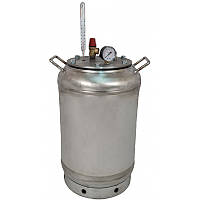 Побутовий газовий автоклав на болтах для консервації Лан-24 на 24 банок (0.5 л) / 12 банок (1 л) нержавійка