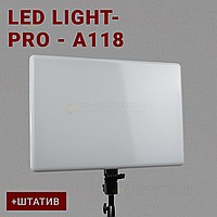 Прямокутна LED-лампа Pro A118 відеосвітло для фото, відео 45х32 см зі штативом 2,1 метр лампа для фону