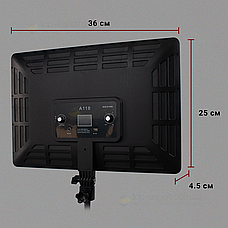 Прямокутна LED-лампа Pro A118 відеосвітло для фото, відео 45х32 см зі штативом 2,1 метр лампа для фону, фото 2