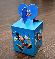 Святкова пакувальна коробочка "Міккі Маус", картон, 8,5*8,5*10 см
