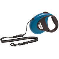 Поводок рулетка для собак Flamingo Dogx2GO Cord S до 12 кг светоотражающий шнур 8 м Синий (54 TP, код: 7890866