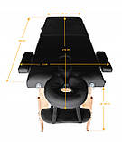 Складаний масажний стіл I-Coucou чорний із дерева, фото 10