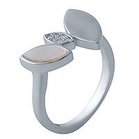 Серебряное кольцо SilverBreeze с натуральным перламутром 2037965 18.5 размер CP, код: 1638209