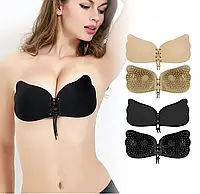 Силиконовый бюстгальтер невидимка Fly Bra Invisible Bra Флай Бра черный